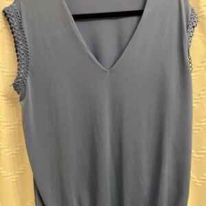 Express Light Blue Sleeveless Blouse